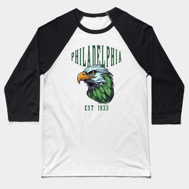 Philadelphia Eagles - Est 1933 Baseball T-Shirt by lospaber